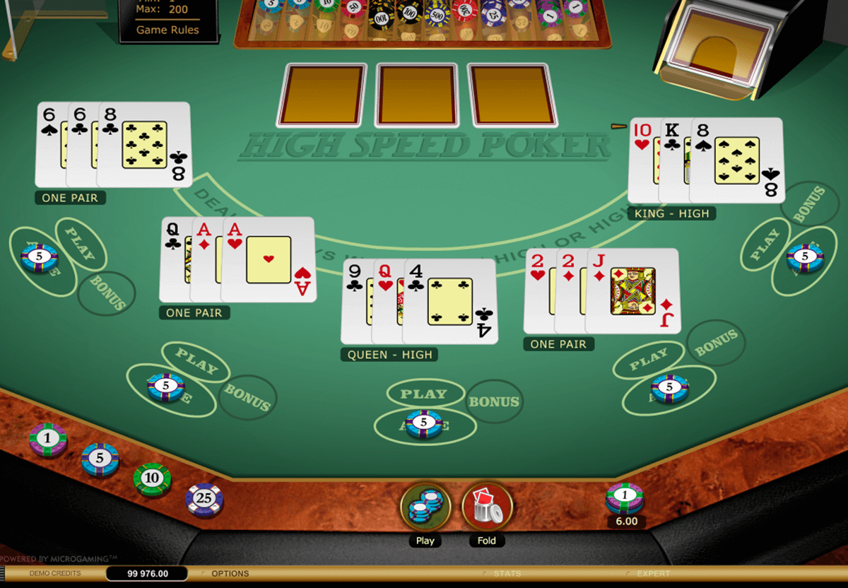 high speed poker microgaming