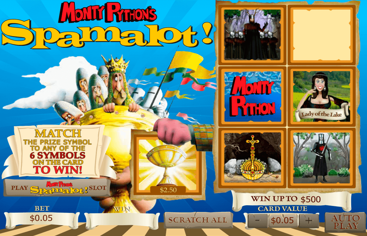 spamalot scratch playtech