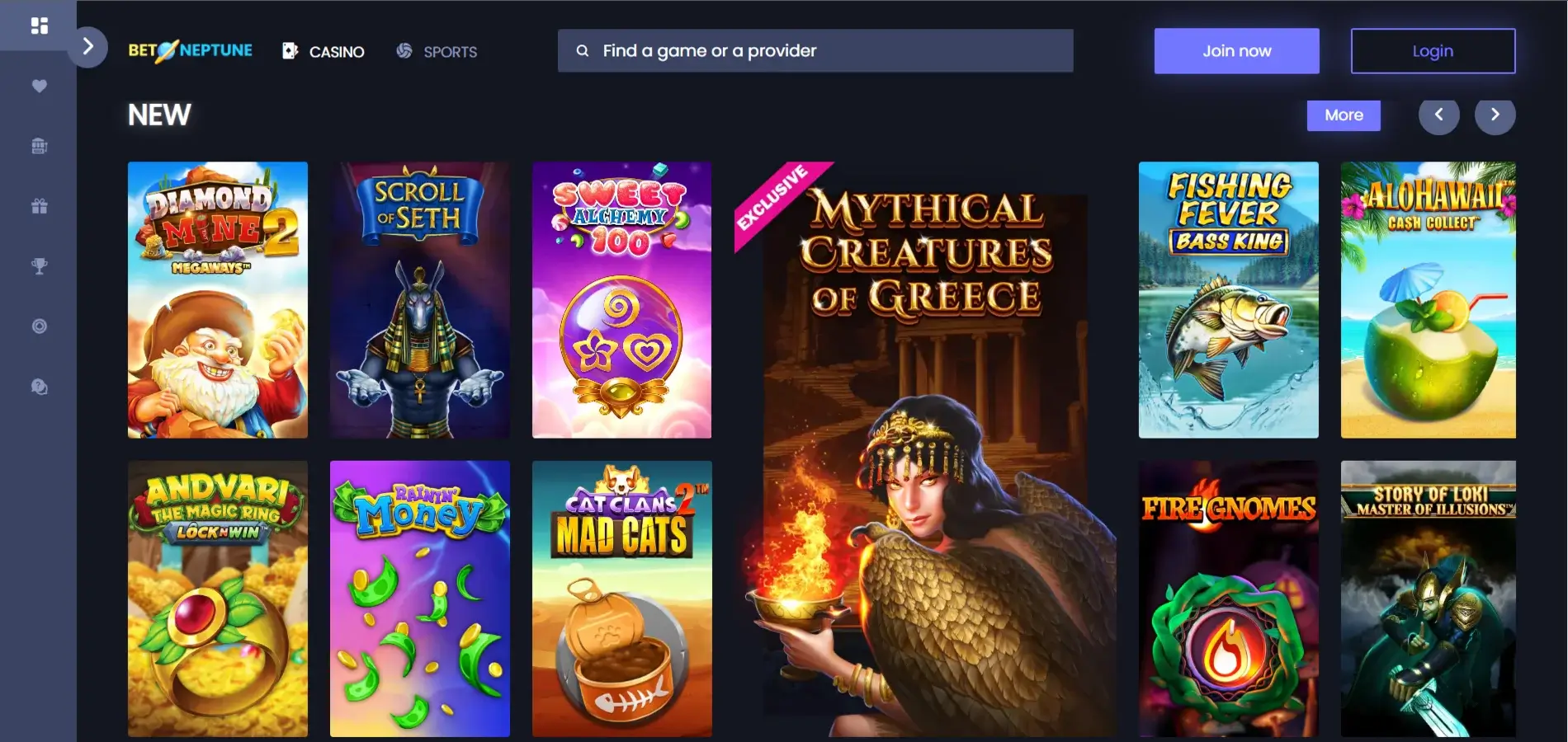 BetNeptune Casino Games