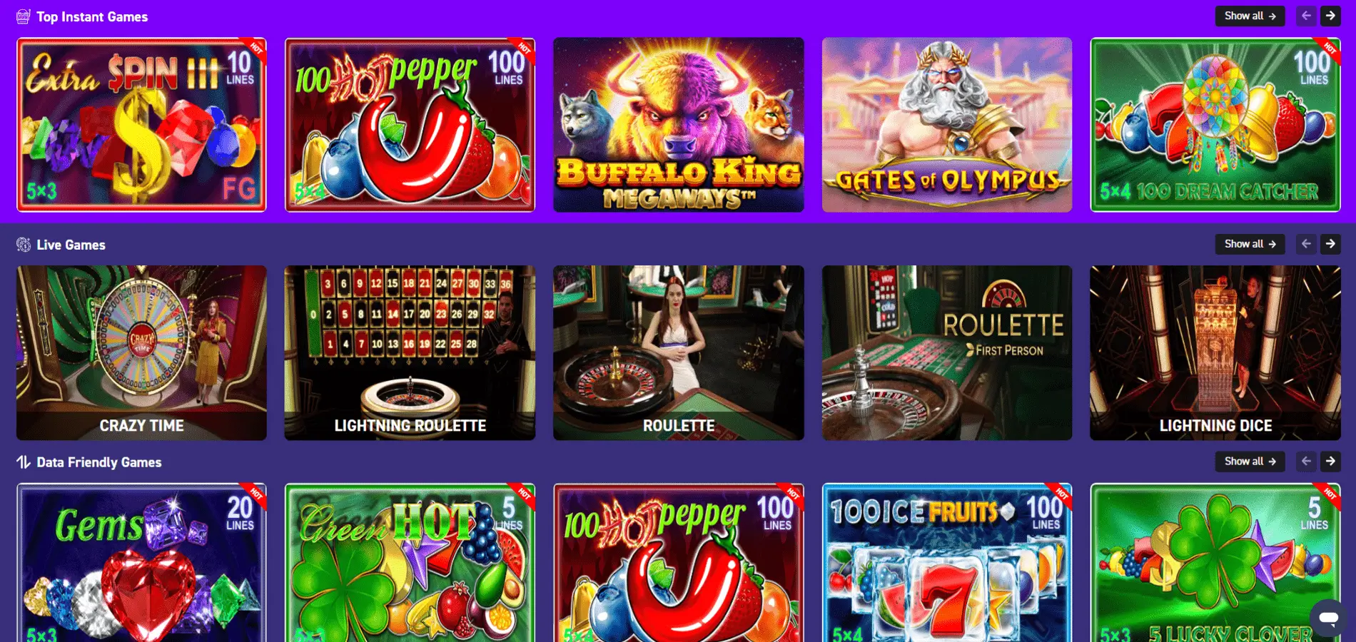 Fafabet online casino games