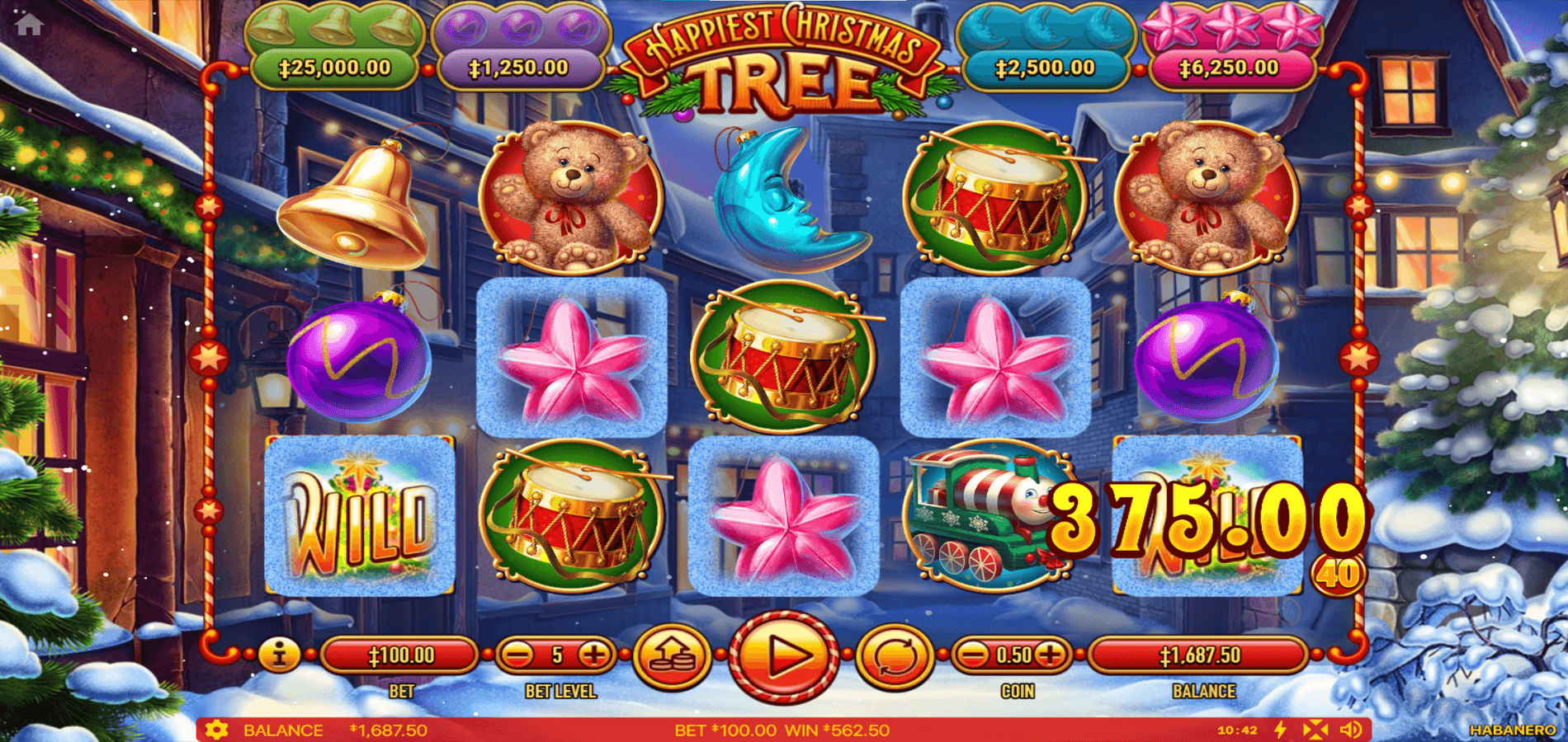 Happiest Christmas Tree slot huge win