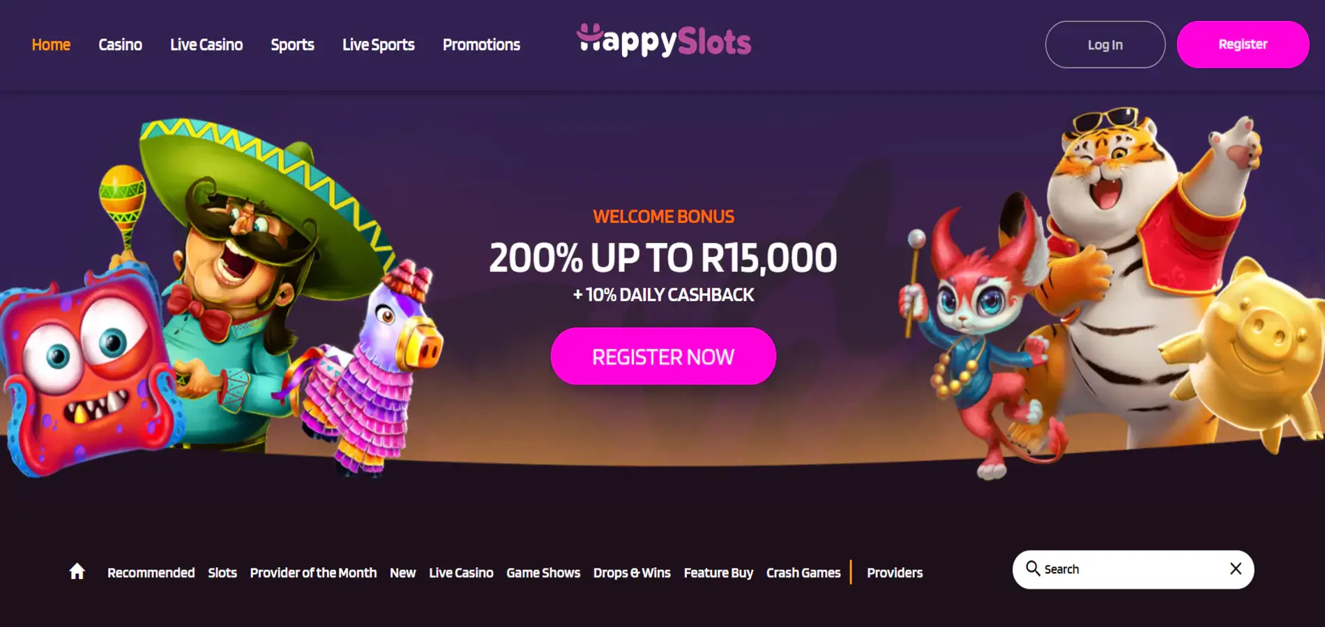 HappySlots Casino welcome bonus