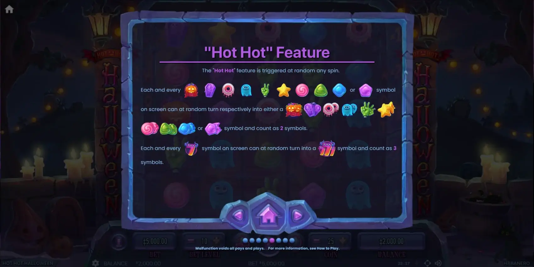 Hot Hot Halloween slot game features