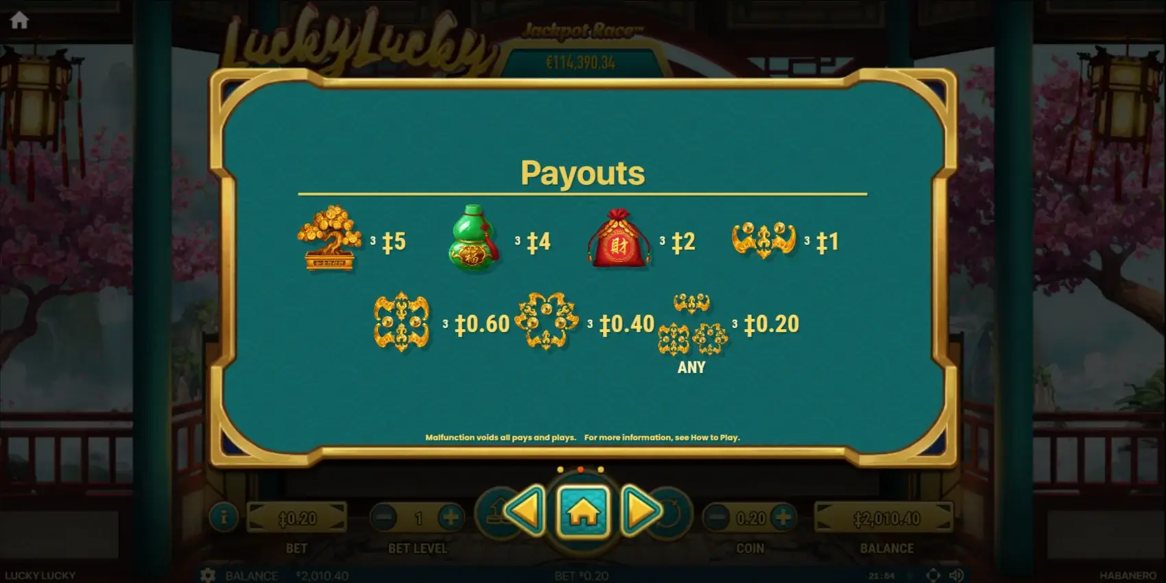 Lucky Lucky slot game features