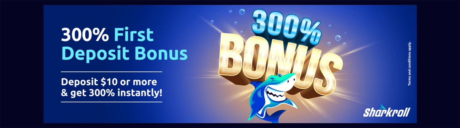 Sharkroll Casino First Deposit Bonus