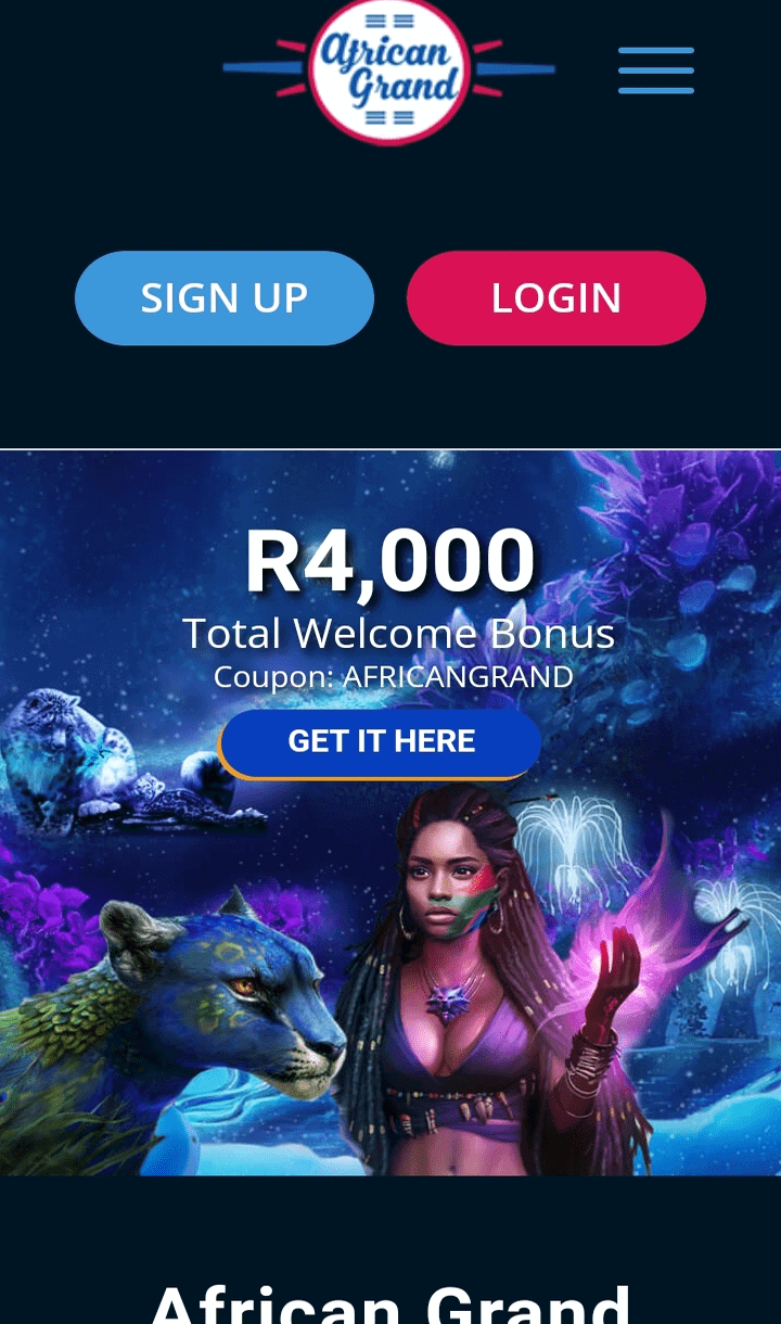 Sign Up to African Grand casino