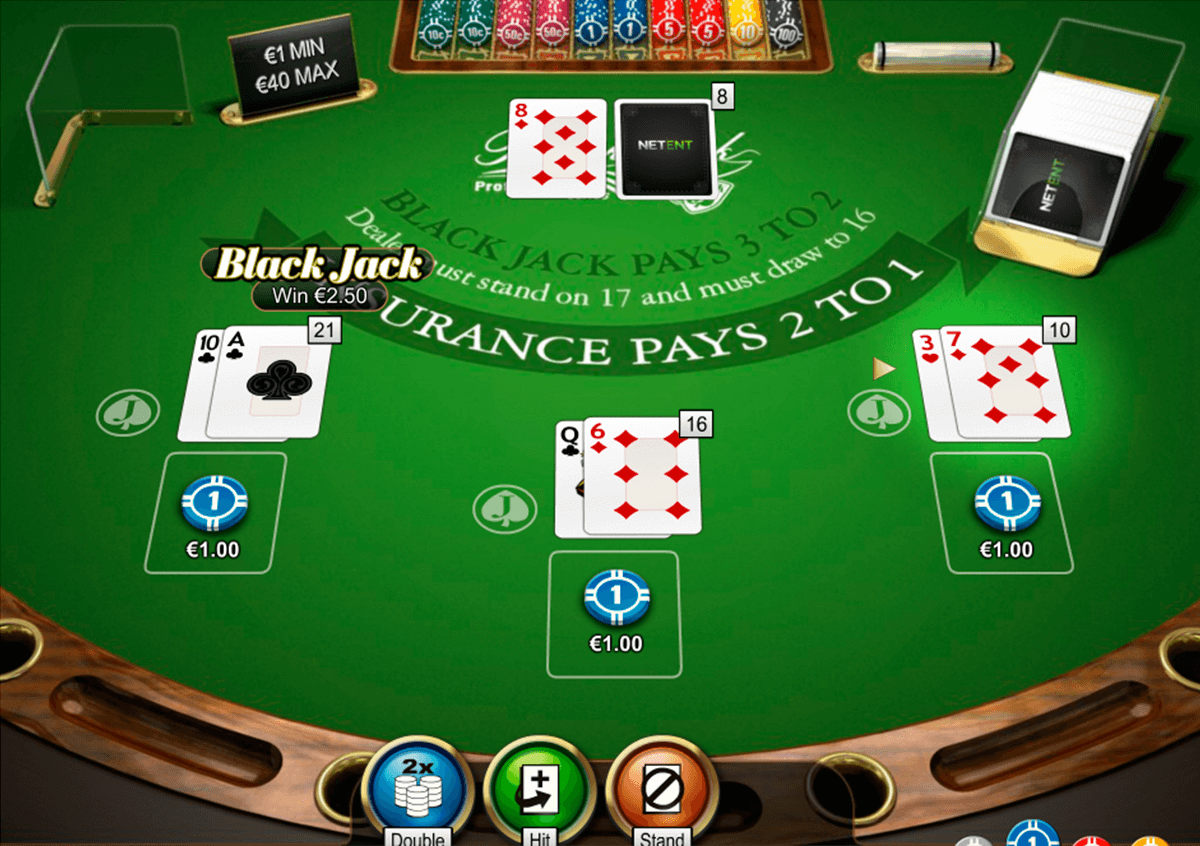 double xposure blackjack professional series netent online