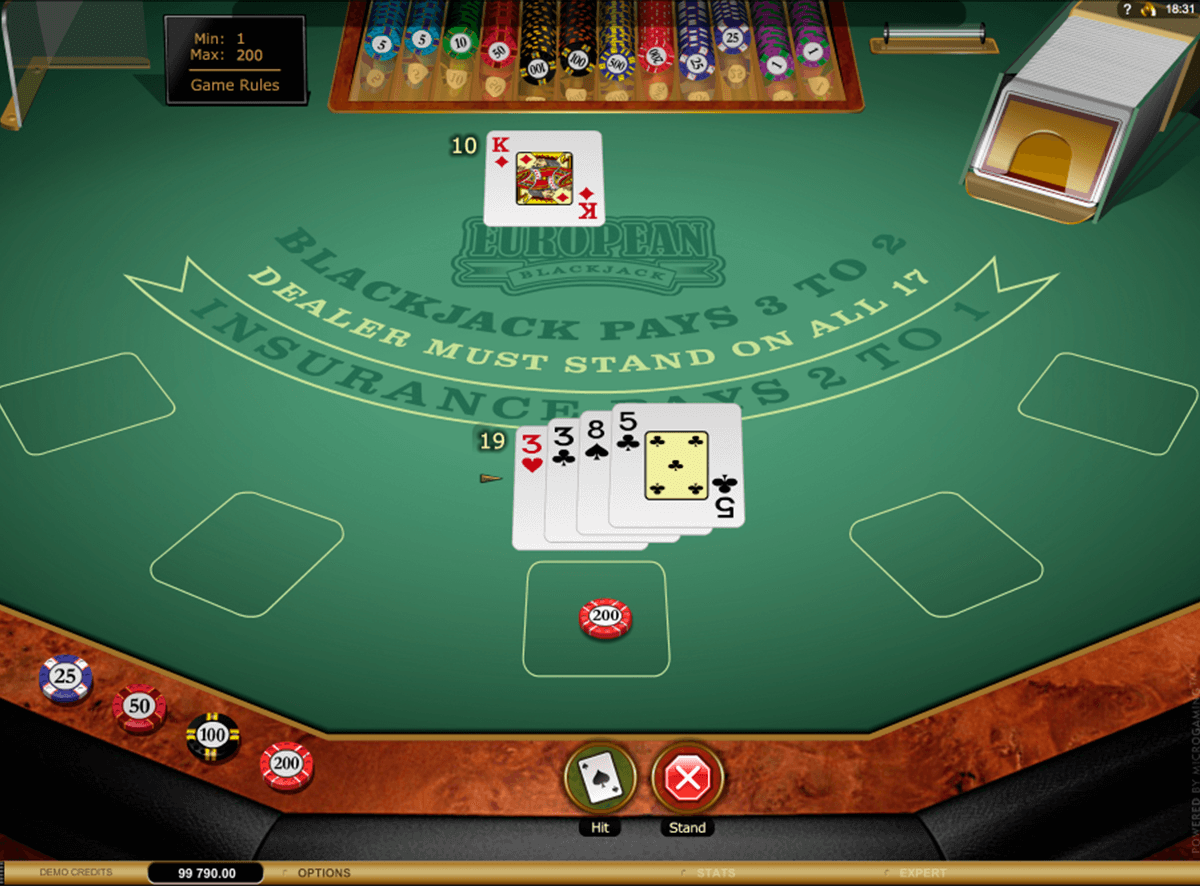 european blackjack gold microgaming online