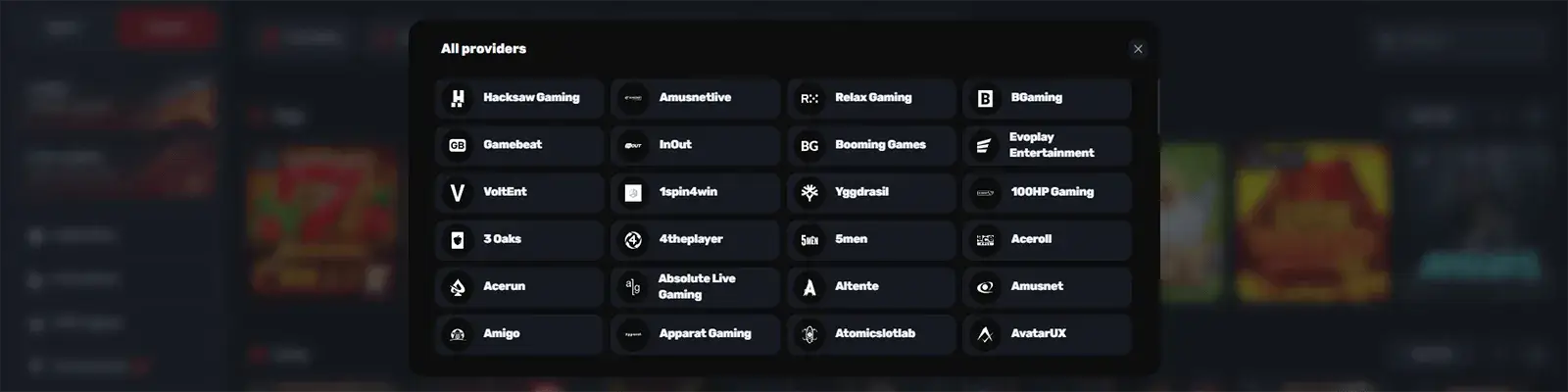Game Providers at RedRacer Casino in South Africa