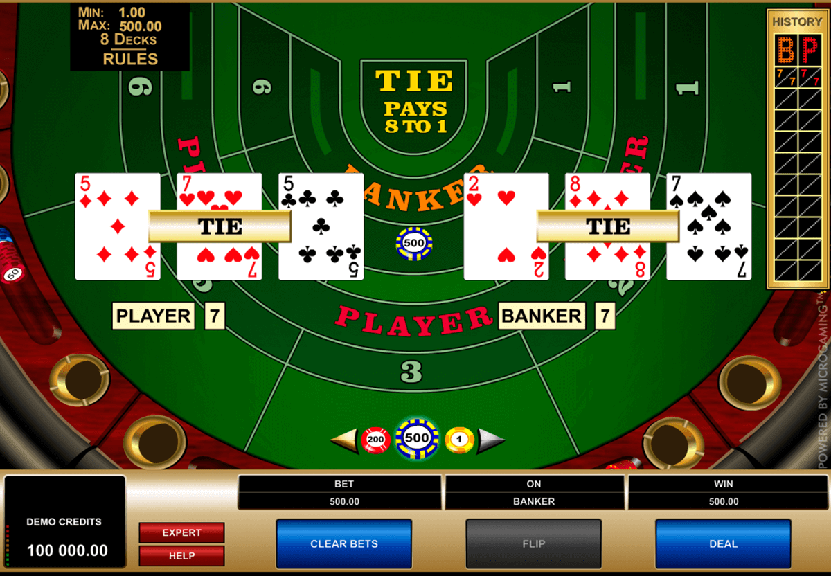 high limit baccarat microgaming online