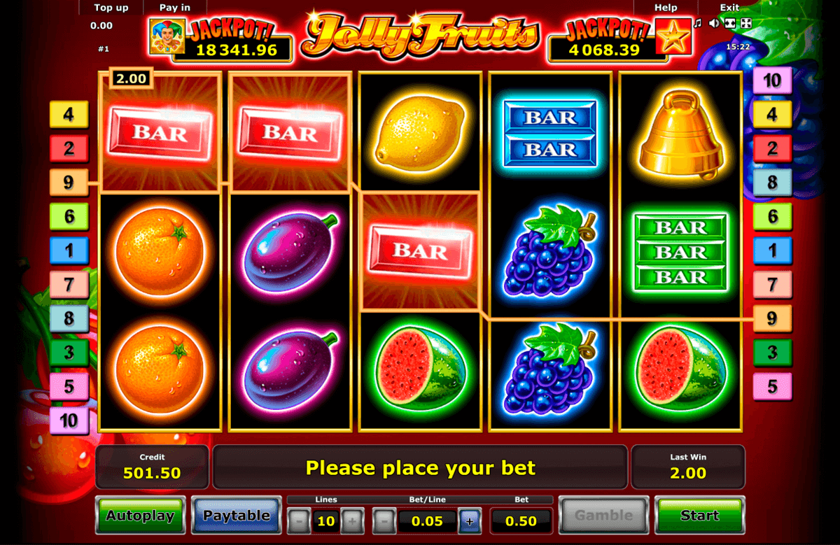 jolly fruits novomatic slot
