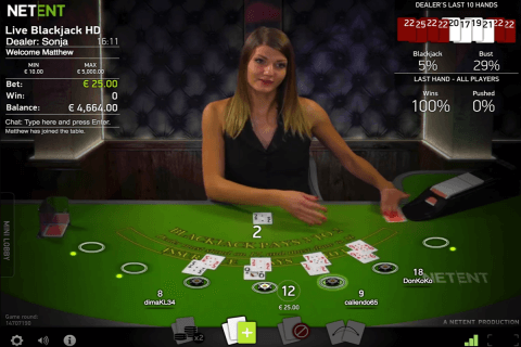 live blackjack netent online