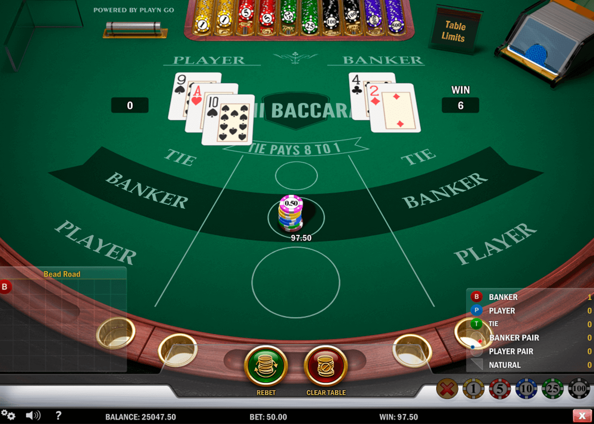 mini baccarat playn go online