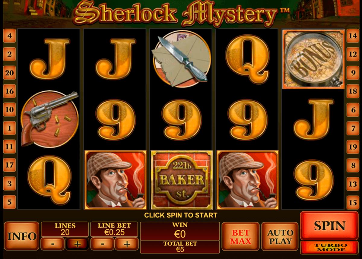 sherlock mystery playtech slot