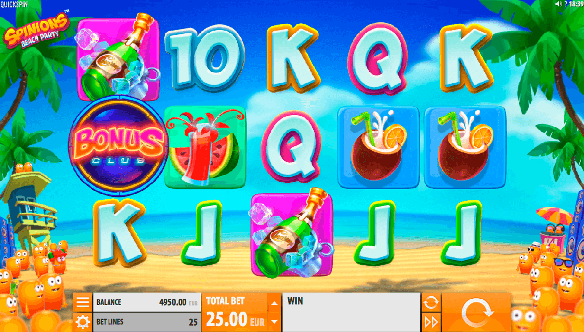 spinions beach party quickspin slot 
