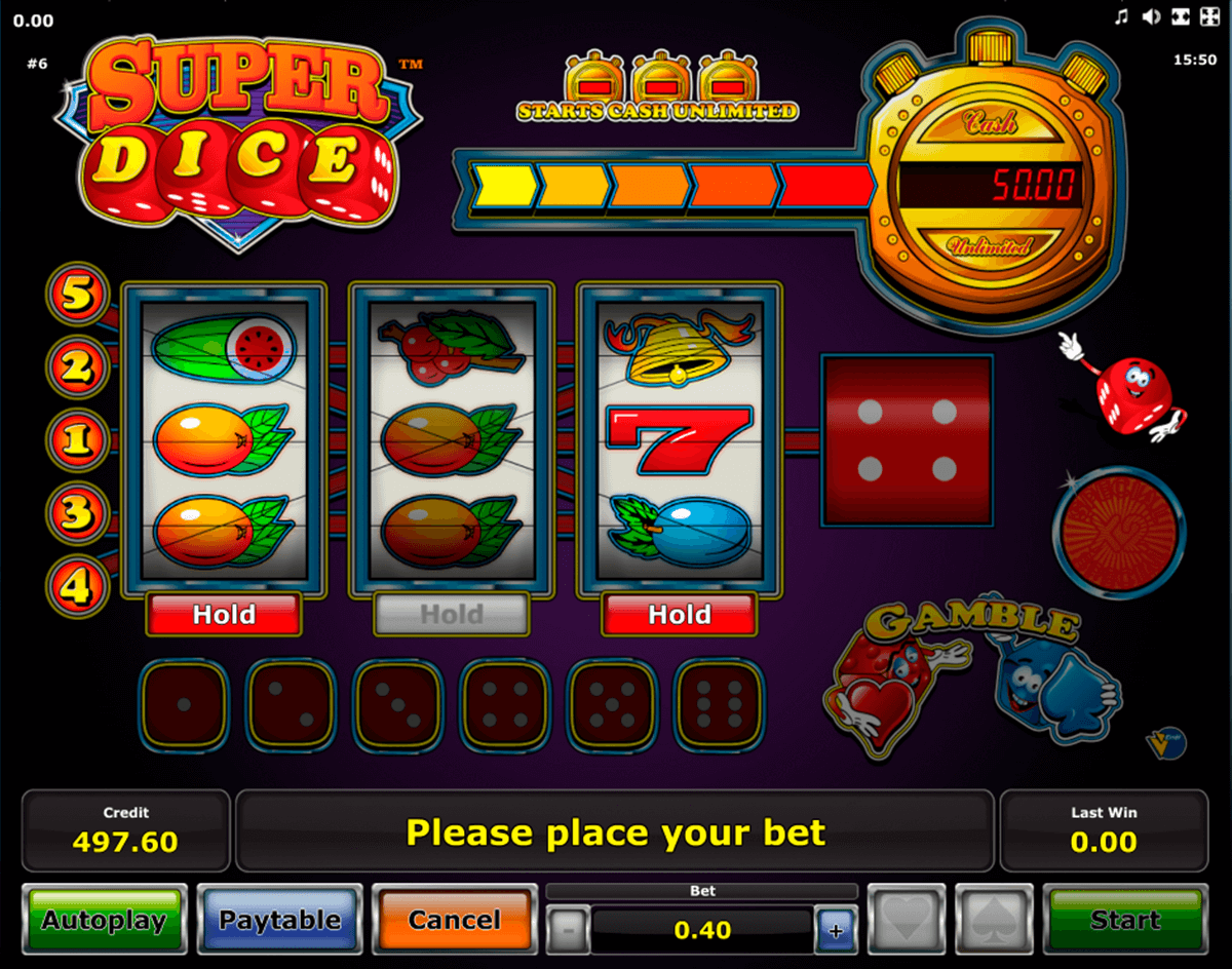 super dice novomatic slot