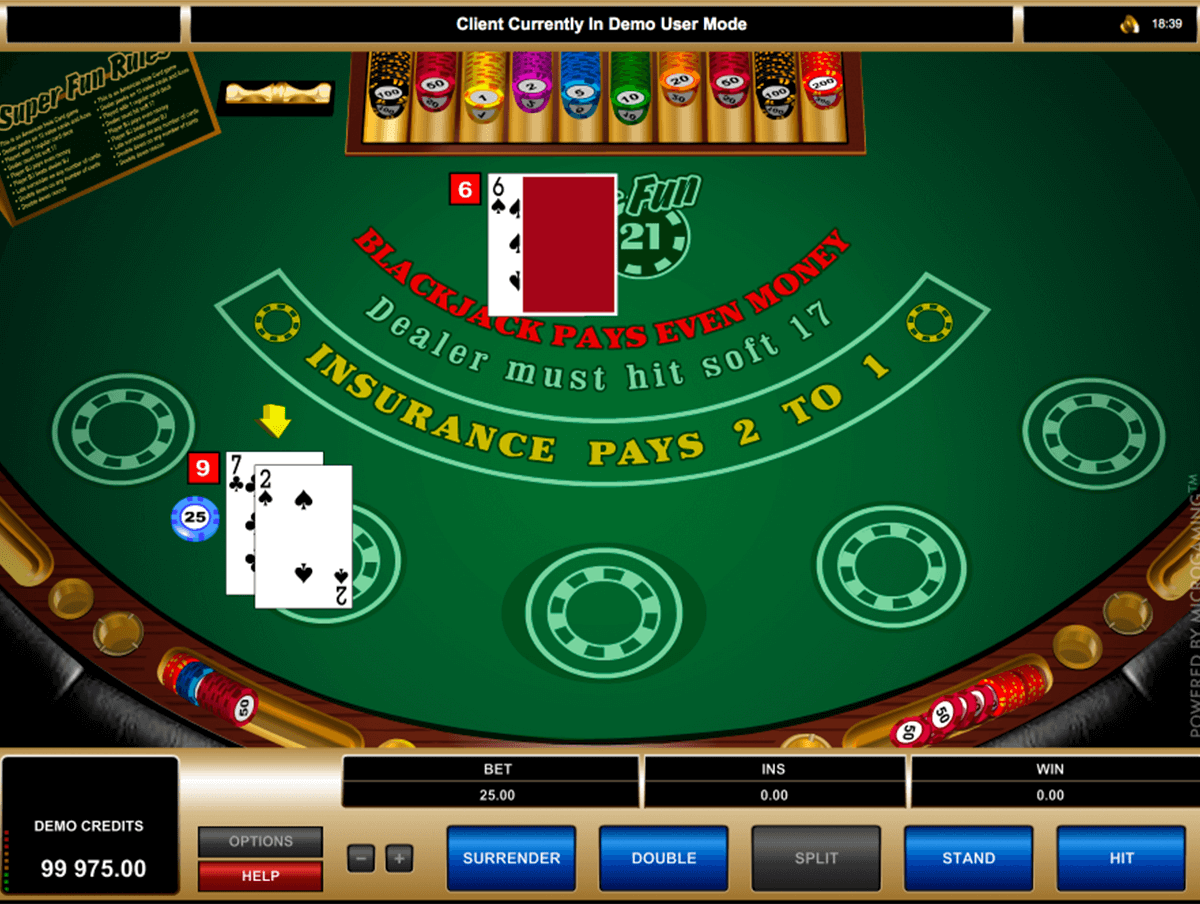 super fun 21 blackjack microgaming online