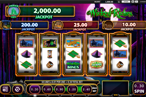 the wizard of oz wicked riches wms slot