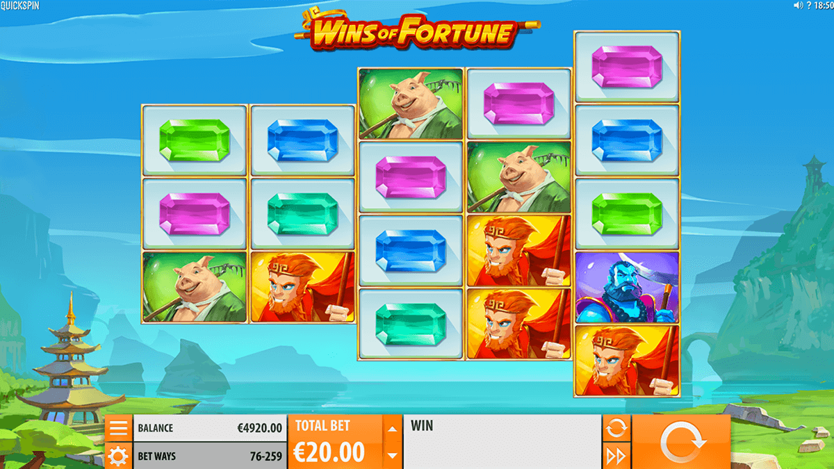 wins of fortune quickspin slot 